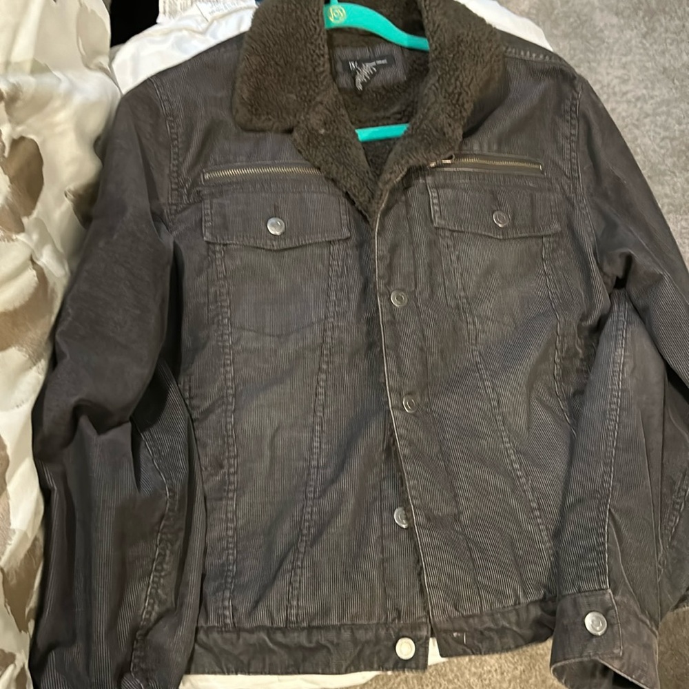 Black corduroy mens jacket